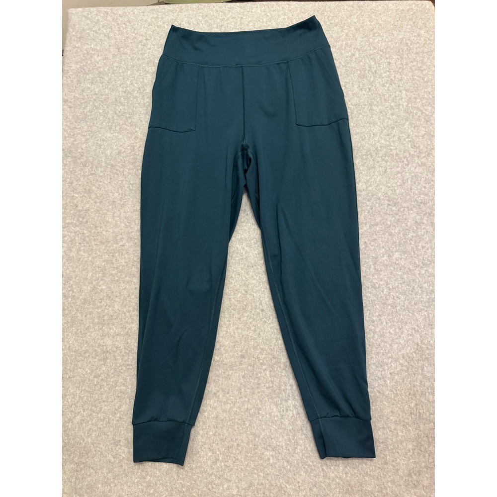 Victoria's Secret On Point Flow Joggers Teal Green High Waist Pockets‎ Size 12